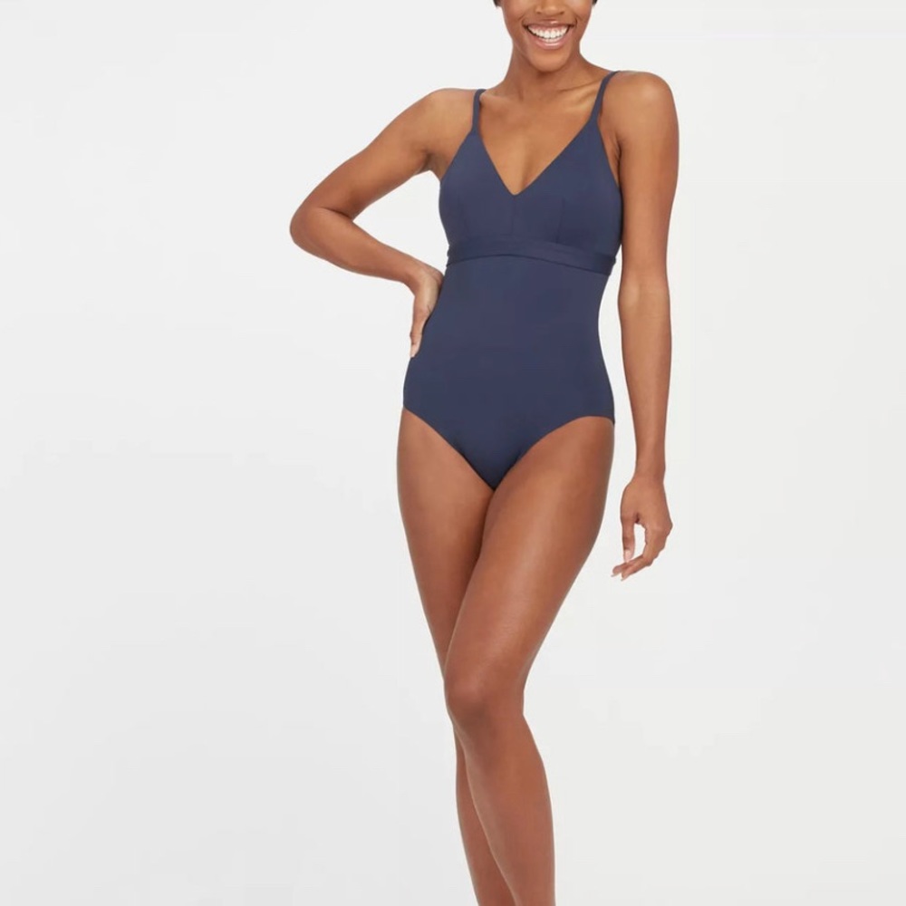 SPANX Classic One Piece Swimsuit Navy Blue